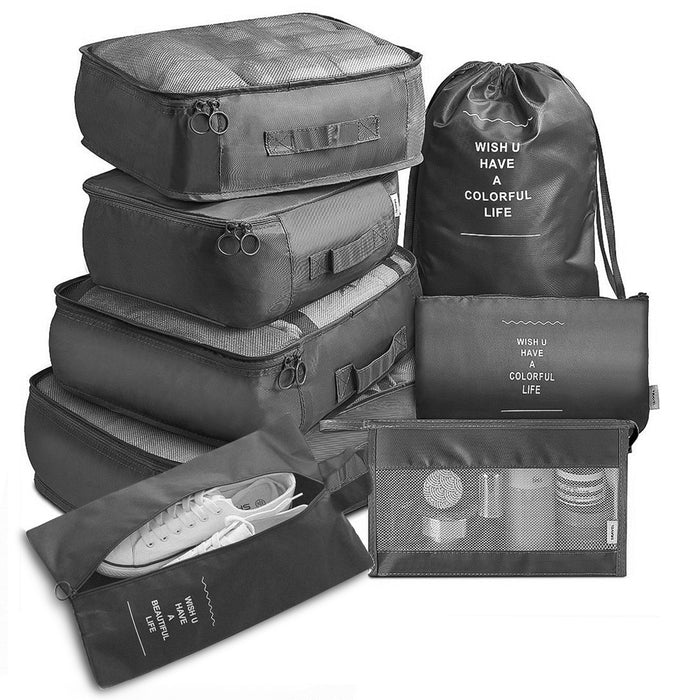 Travel Packing Organizer Set — Black