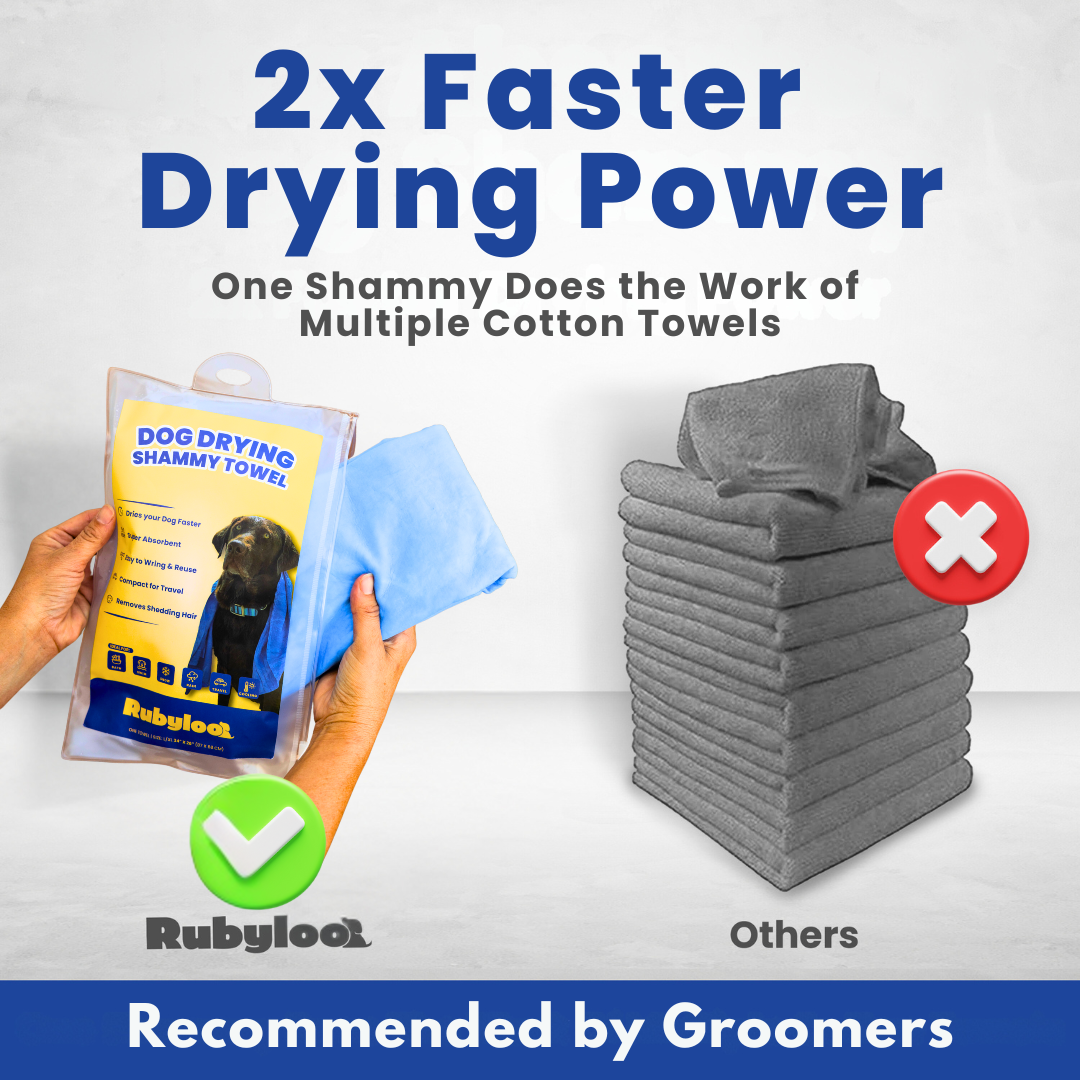 Rubyloo Dog Drying Shammy Towel — 34 × 26 in