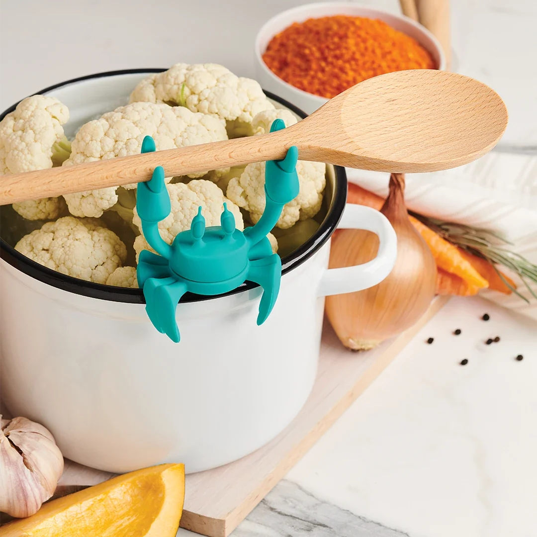 OTOTO Aqua Crab Silicone Spoon Holder & Steam Releaser